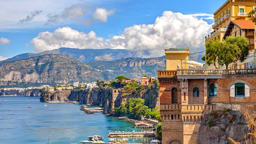 View of Sorrento and mountains