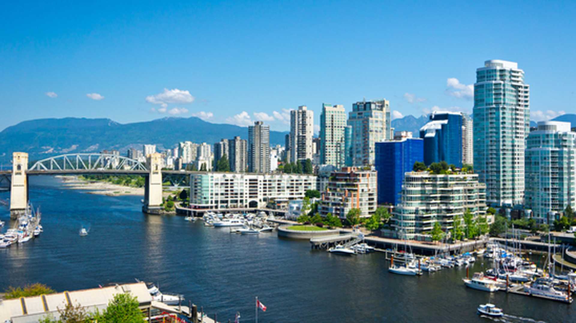 Beautiful view of the Vancouver skyline, British Columbia, Canada