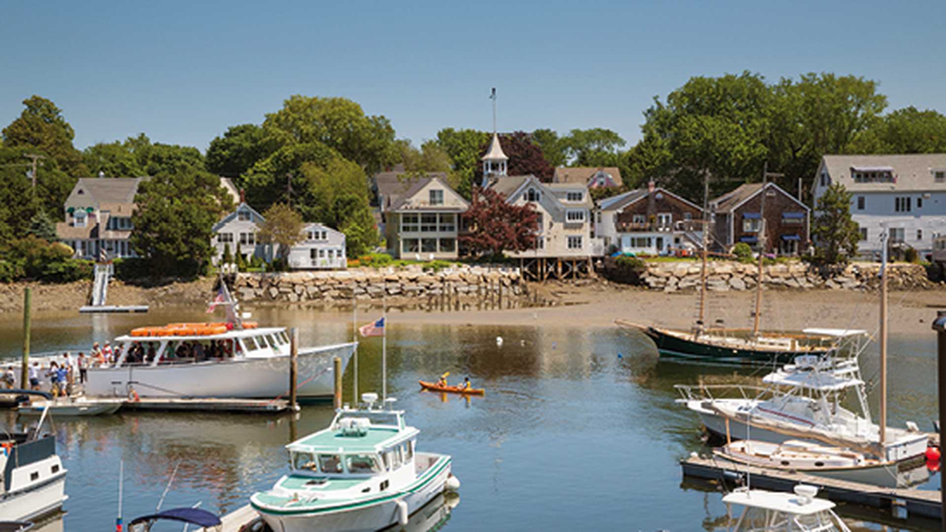 Kennebunkport New England Maine USA on a sunny afternoon
