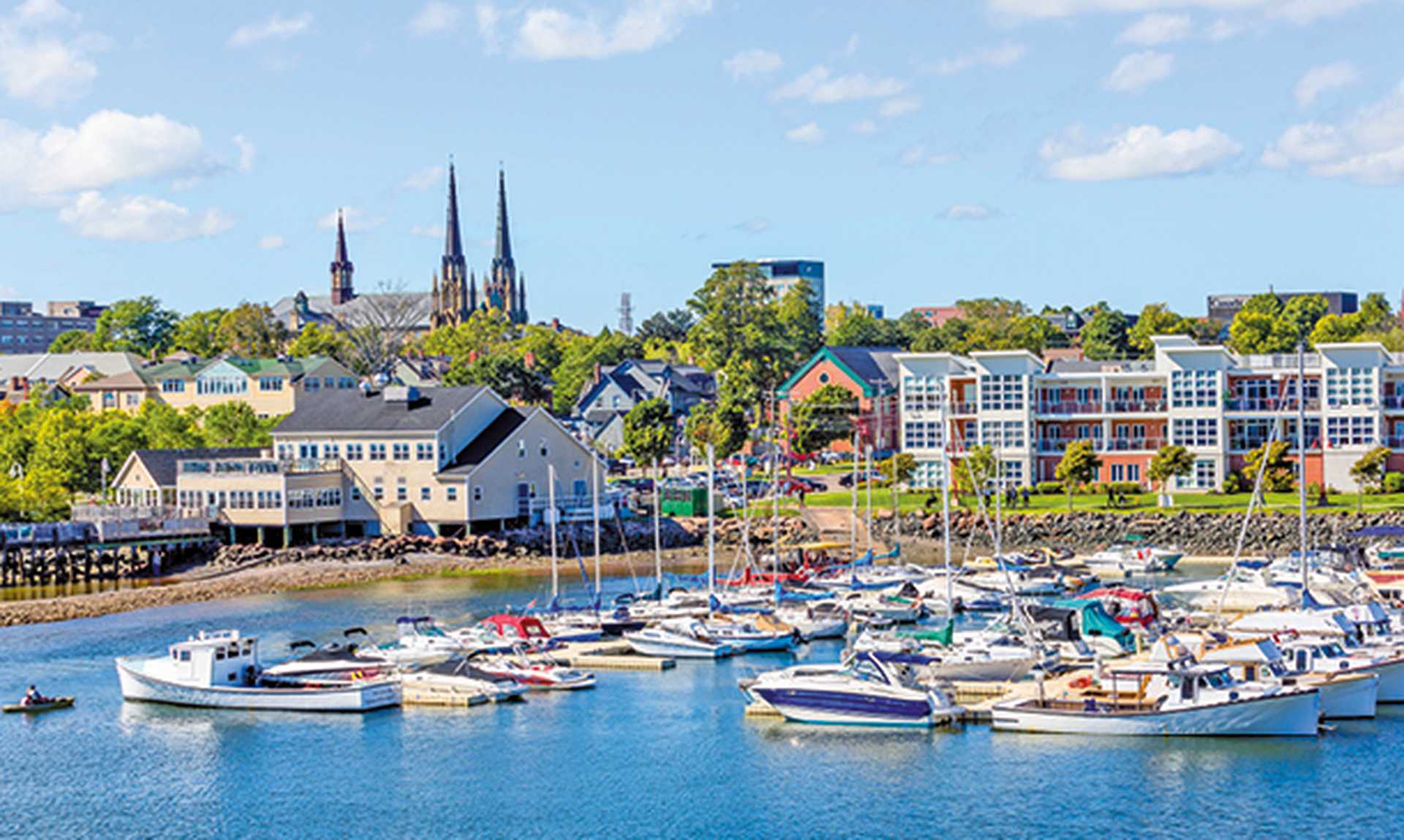 Fishing boats in harbor of Charlottetown, Prince Edward Island, Canada
