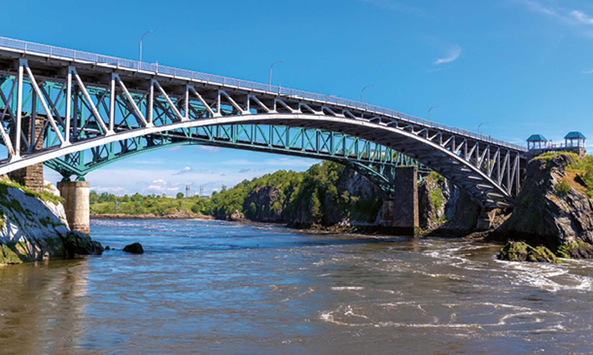 The Reversing Falls bridge in Saint John, New Brunswick, Canada