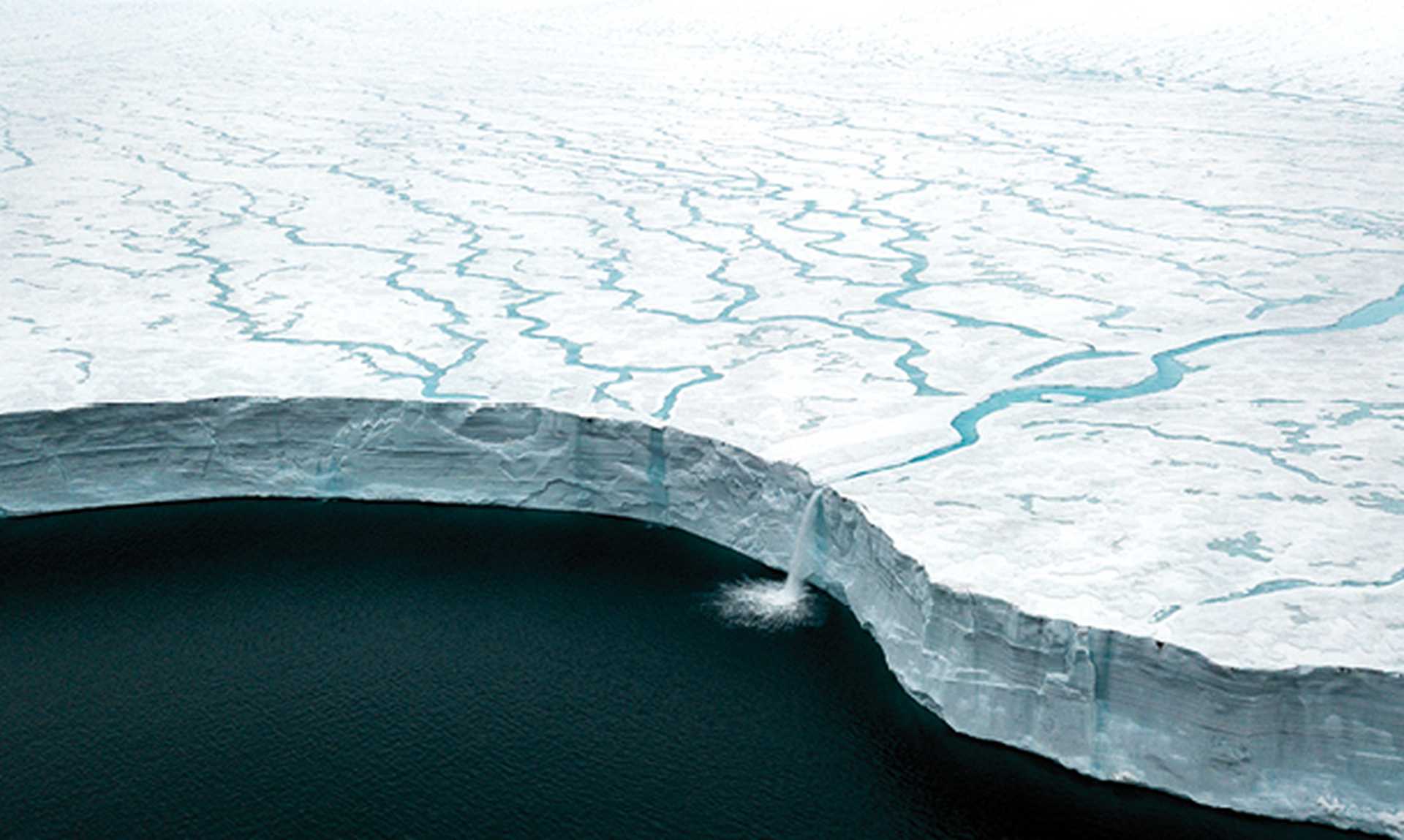 Ice Wall and waterfall