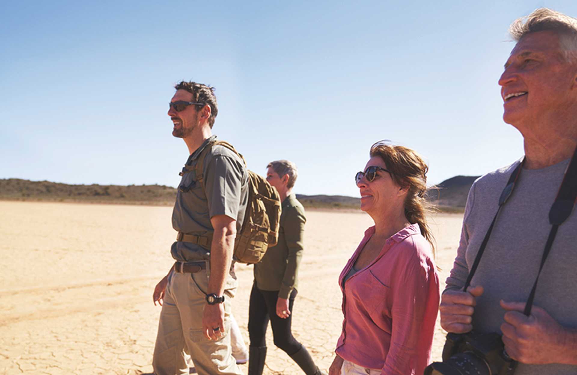 Guide with people on tour