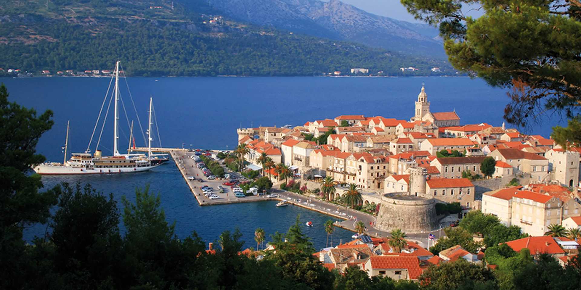 Korcula island and the city, Croatia