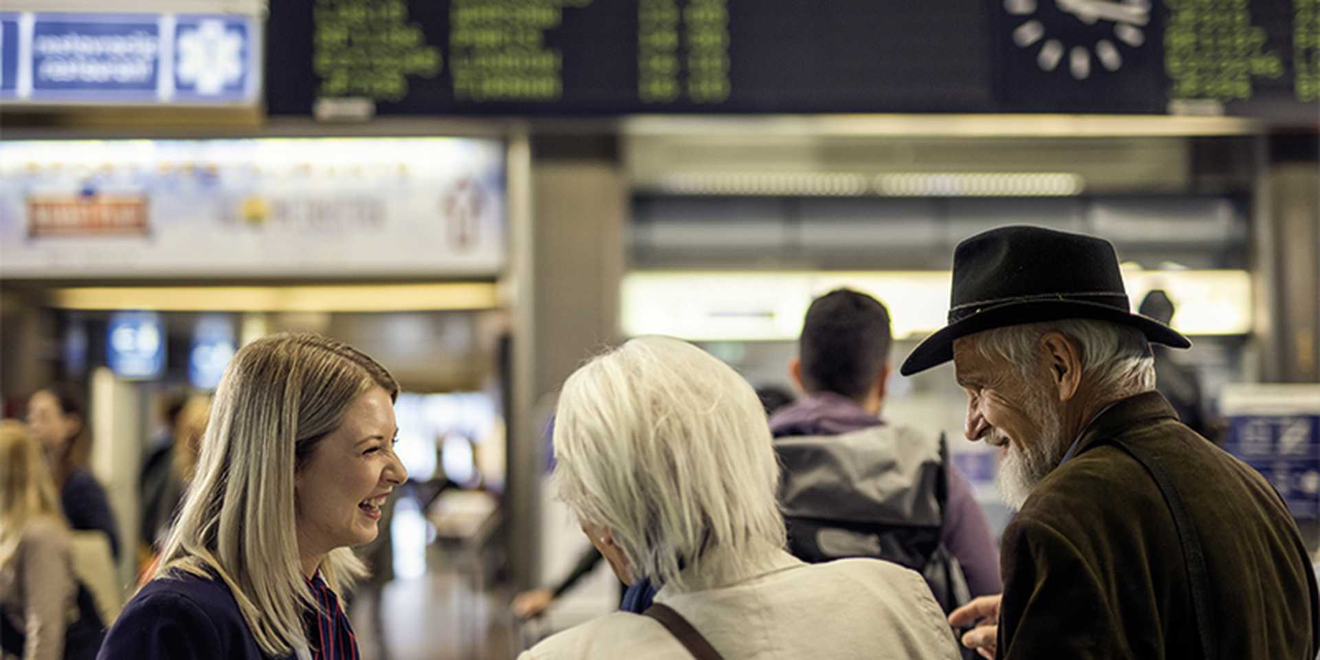 Couple at airport 