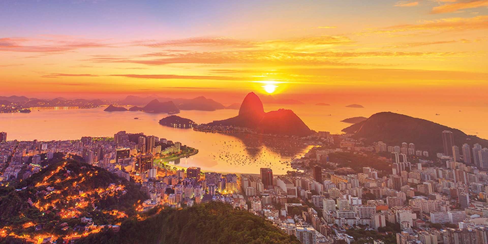 Sugar Loaf on the Sunrise in Rio de Janeiro