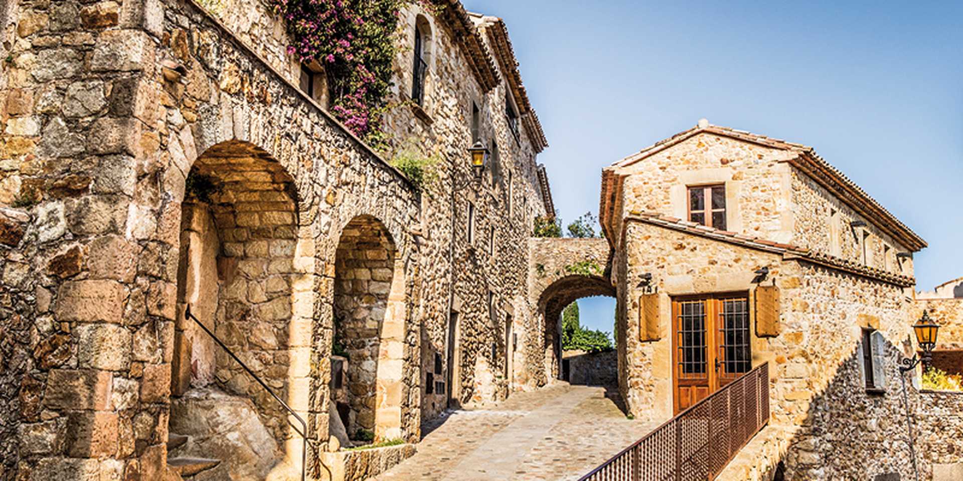 Picturesque medieval village of Pals, Costa Brava.