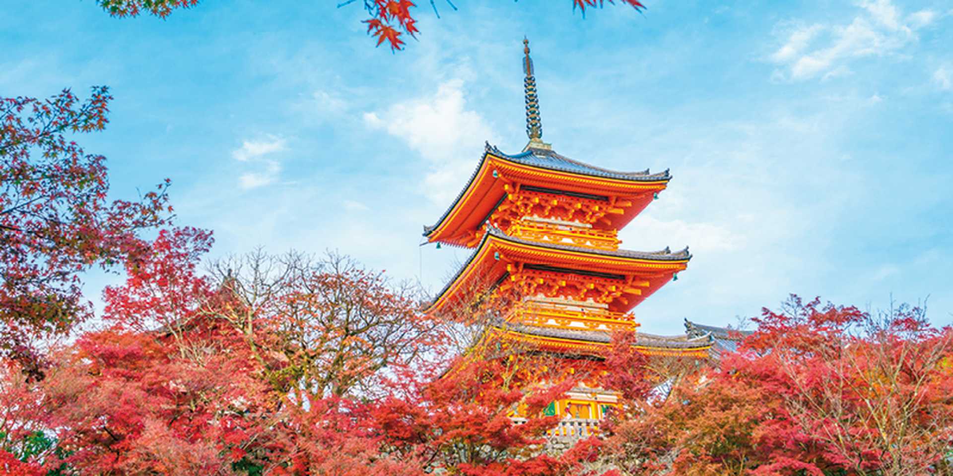 Autumn Kiyomizu-dera Temple Kyoto, Japan