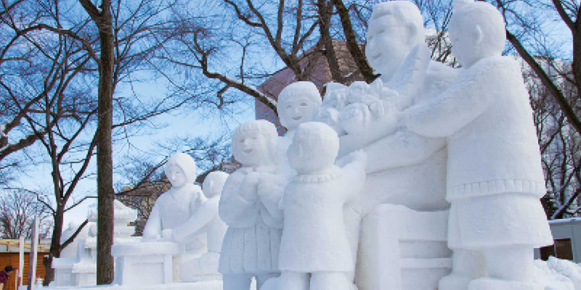 Snow Sculptures at the Sapporo Snow and Ice Festival, Japan, Asia