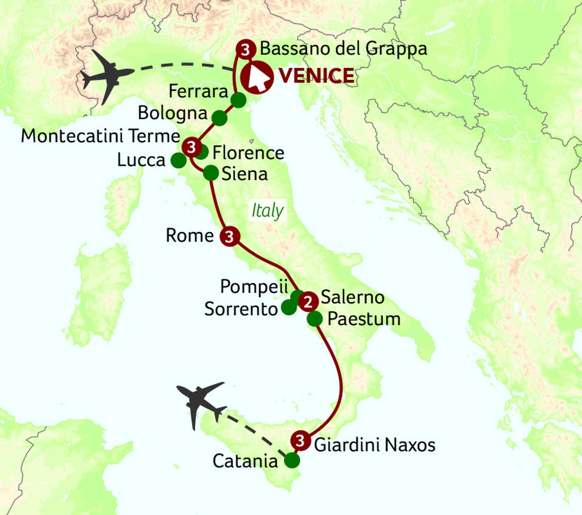 Grand Tour of Italy - from Venice to Sicily