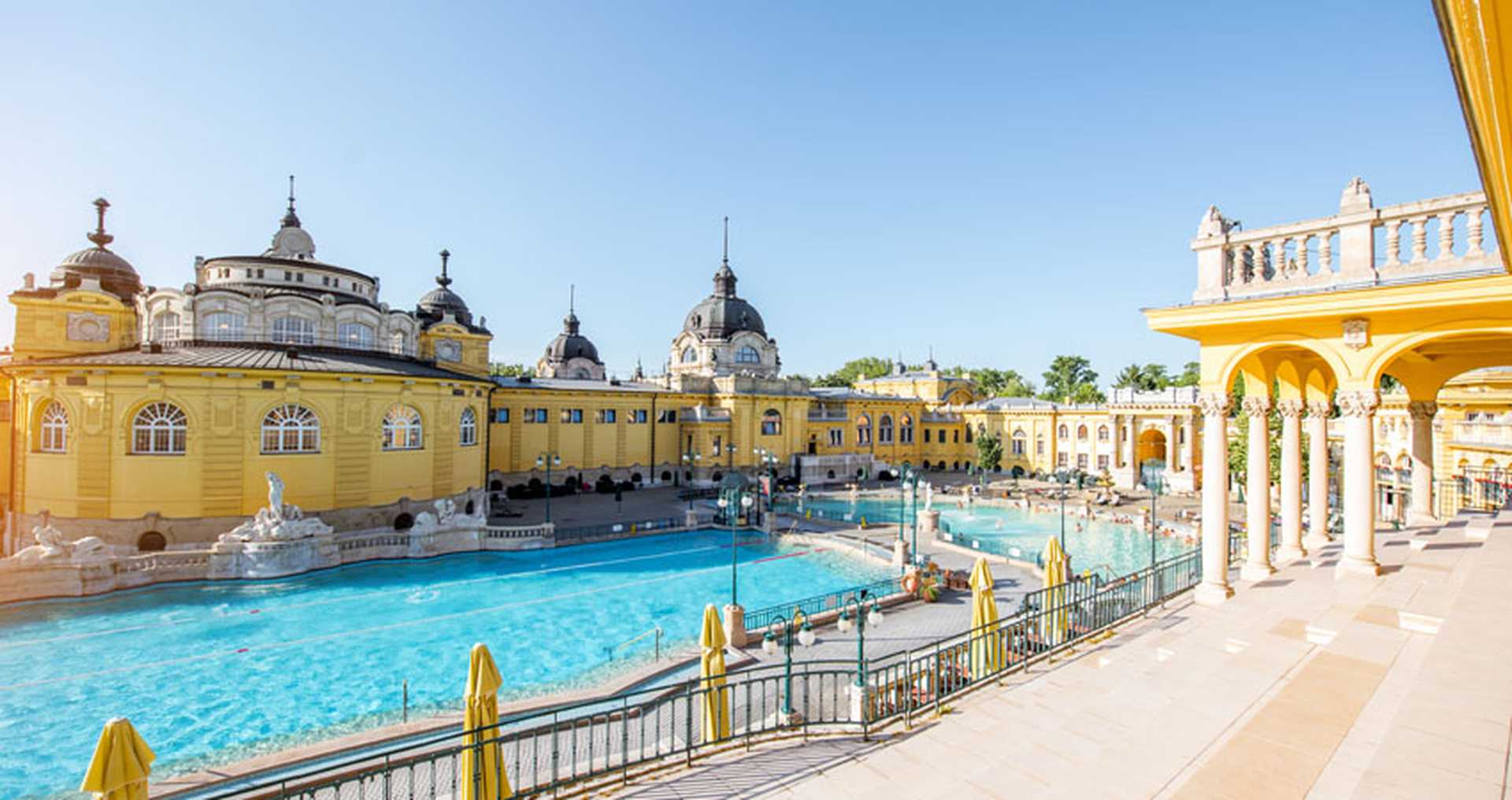 Szechenyi outdoor thermal baths, Budapest, Hungary
