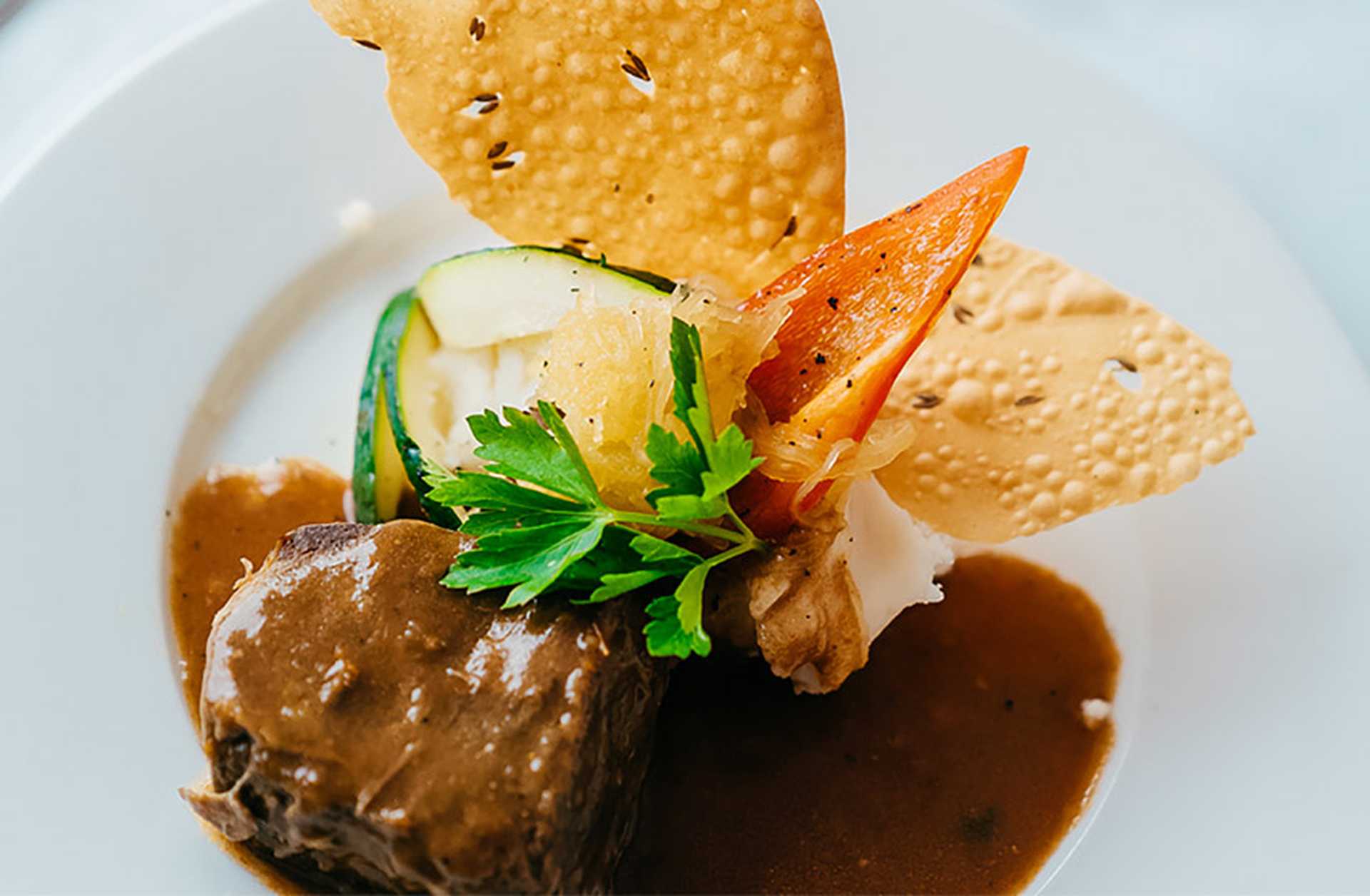 Braised beef - a recipe from Rocky Mountaineer