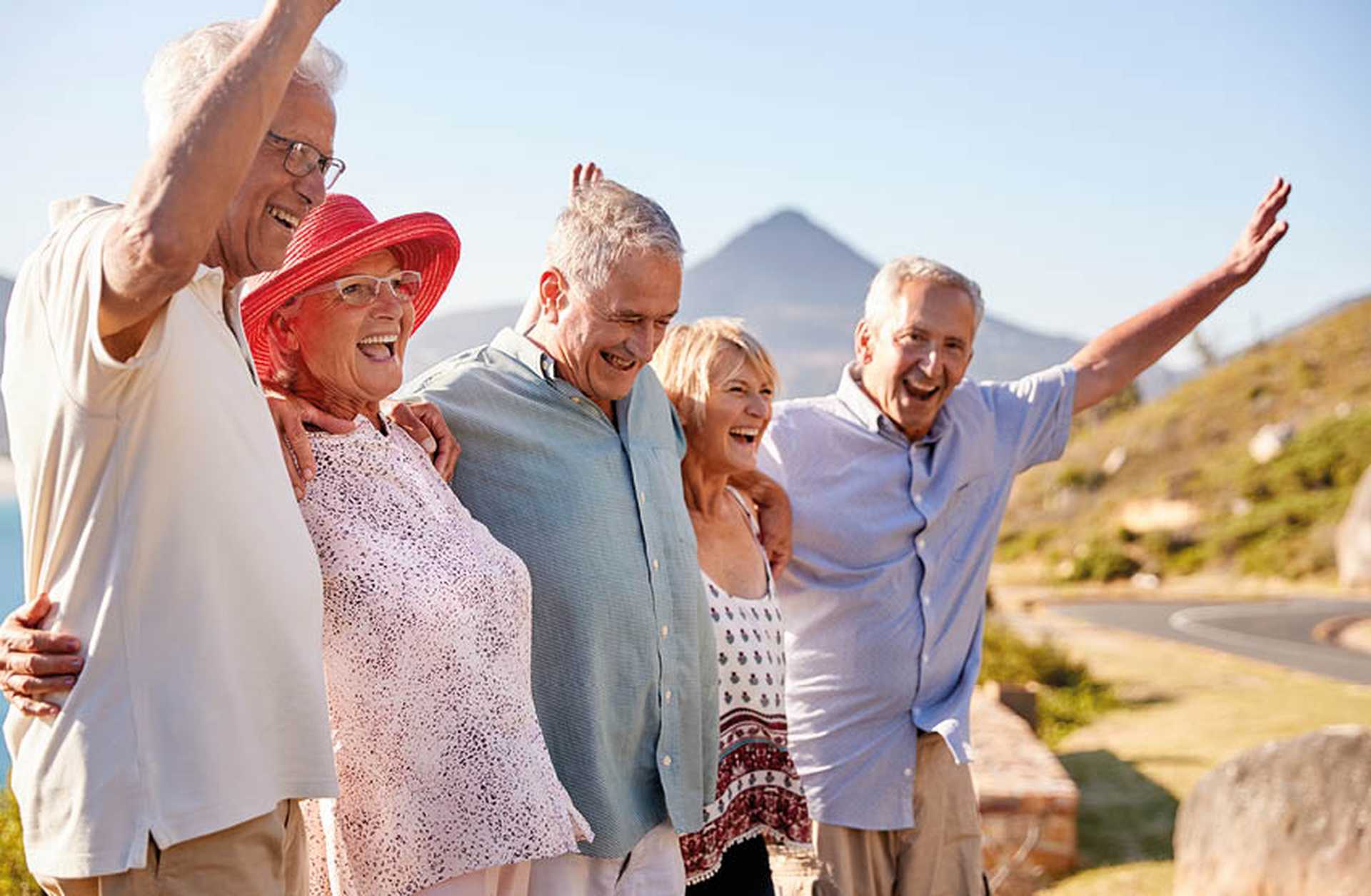 A group of friends celebrate a holiday