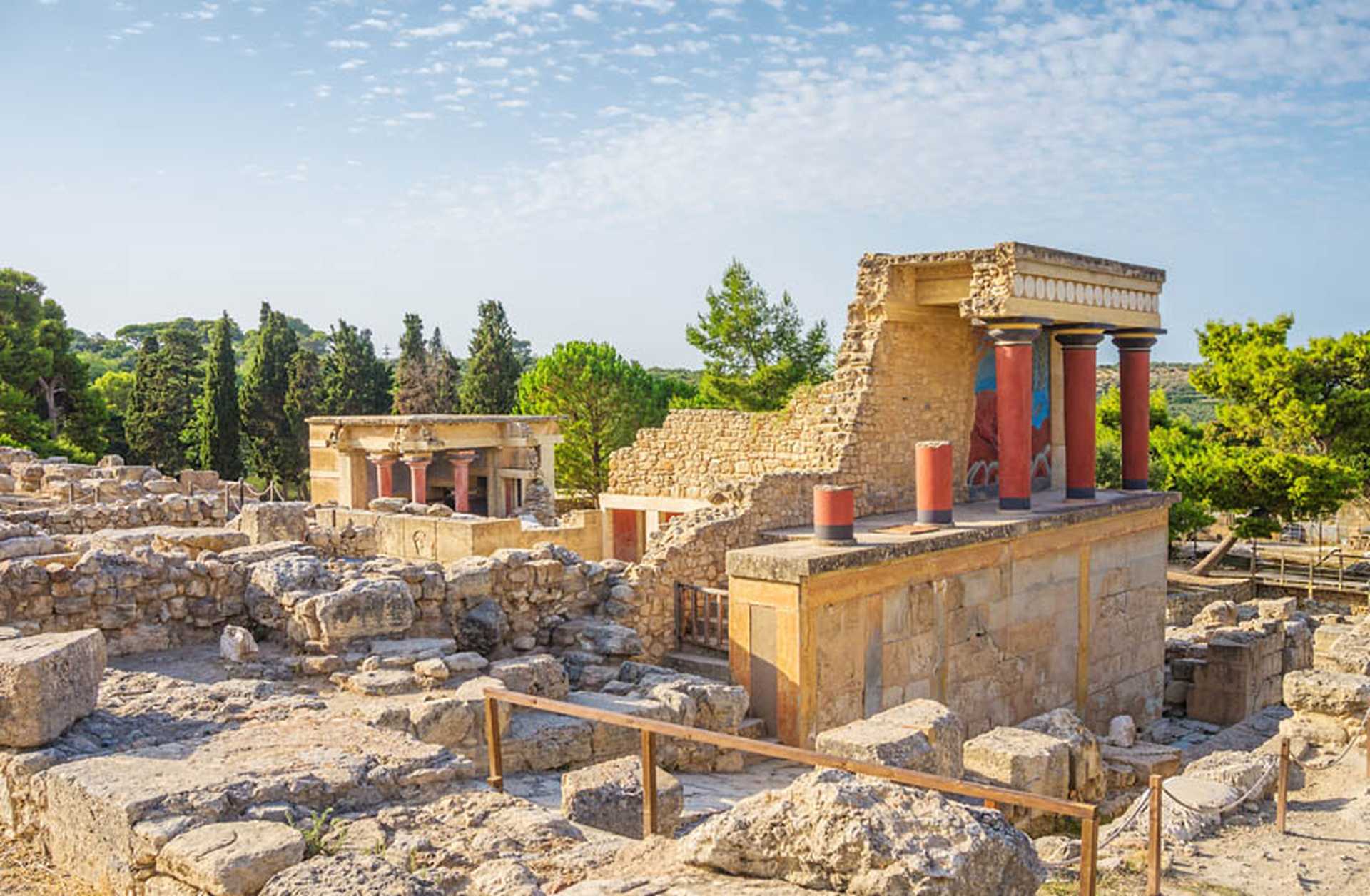 Ruins of the Minoan palace at Knossos, Crete. Visit during a Titan tour of Crete