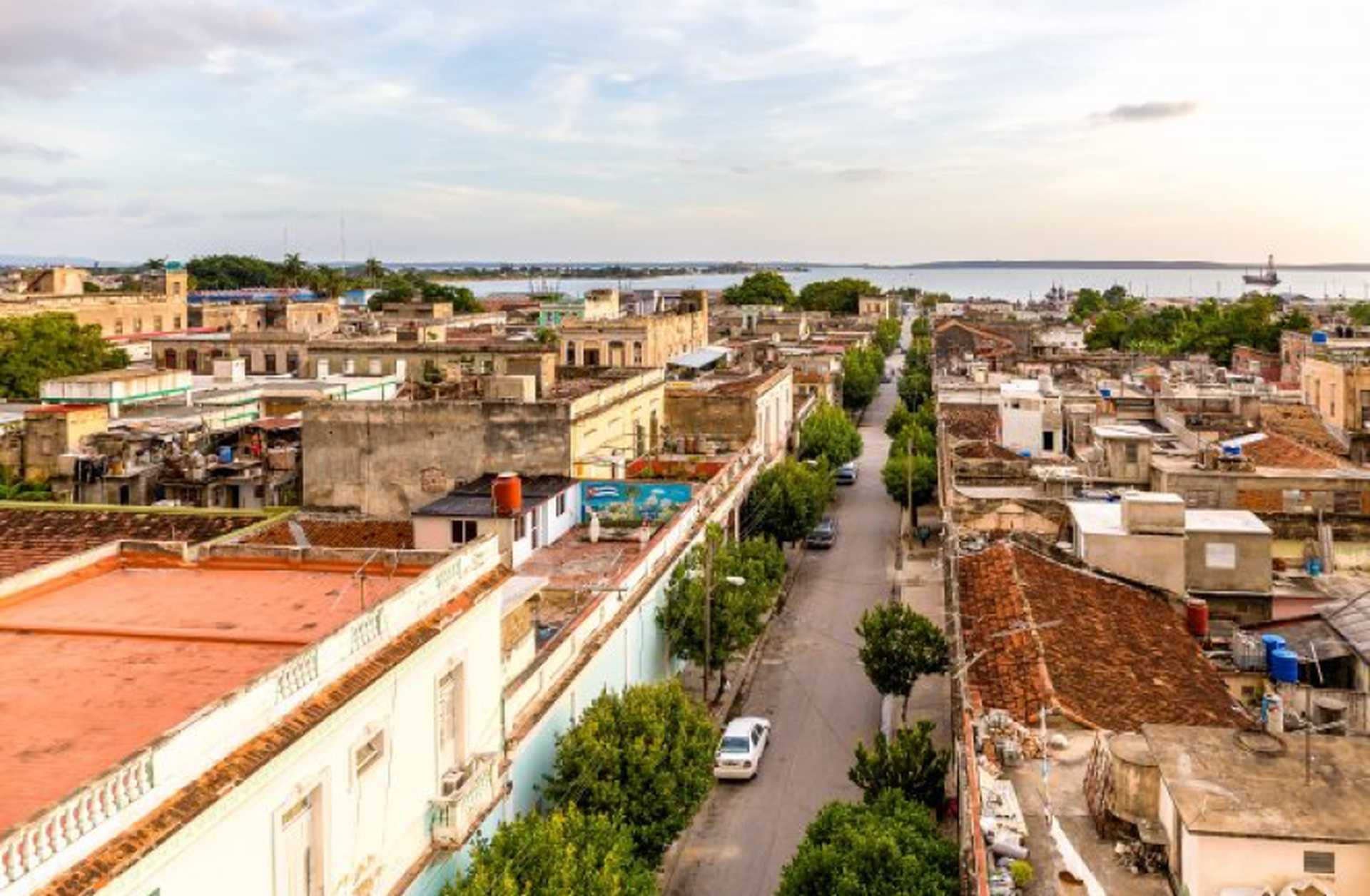Sunset over the city of Cienfuegos, Cuba