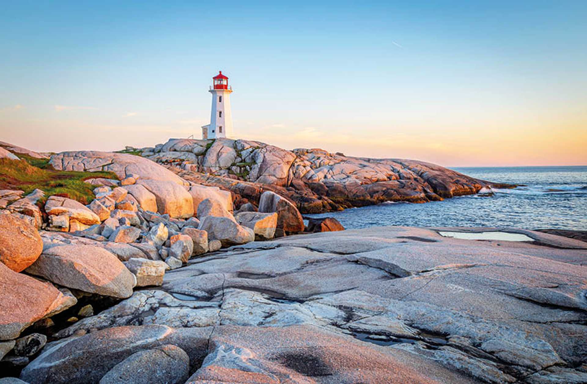 Peggy's Cove Lighthouse in Nova Scotia, Canada