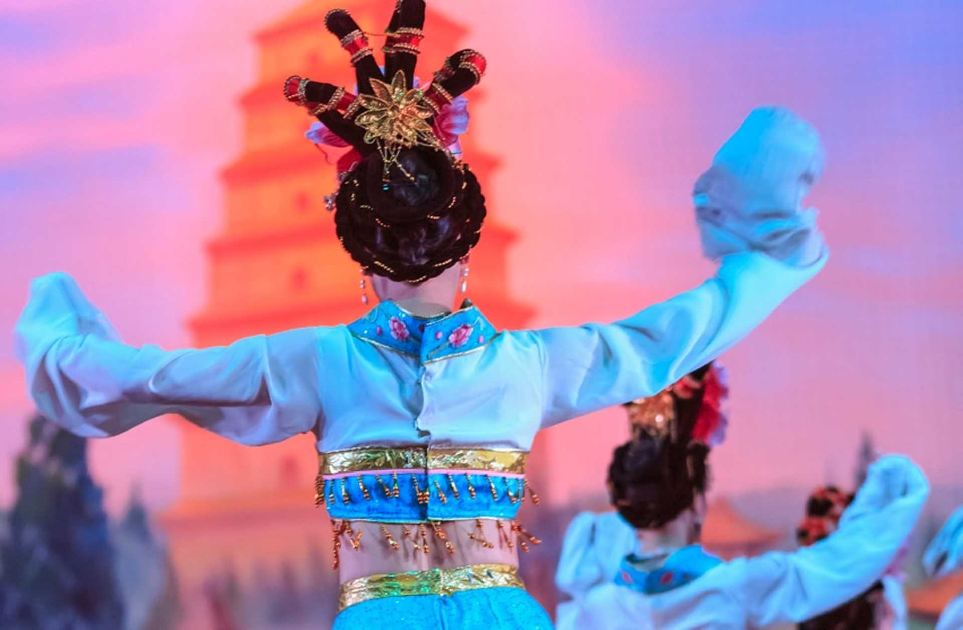 Traditional dancing in Xi'an, China