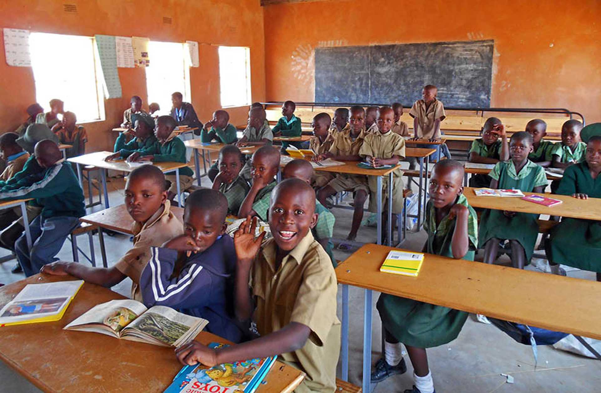 Pupils in one of the classrooms at Chengeta School in Zimbabwe