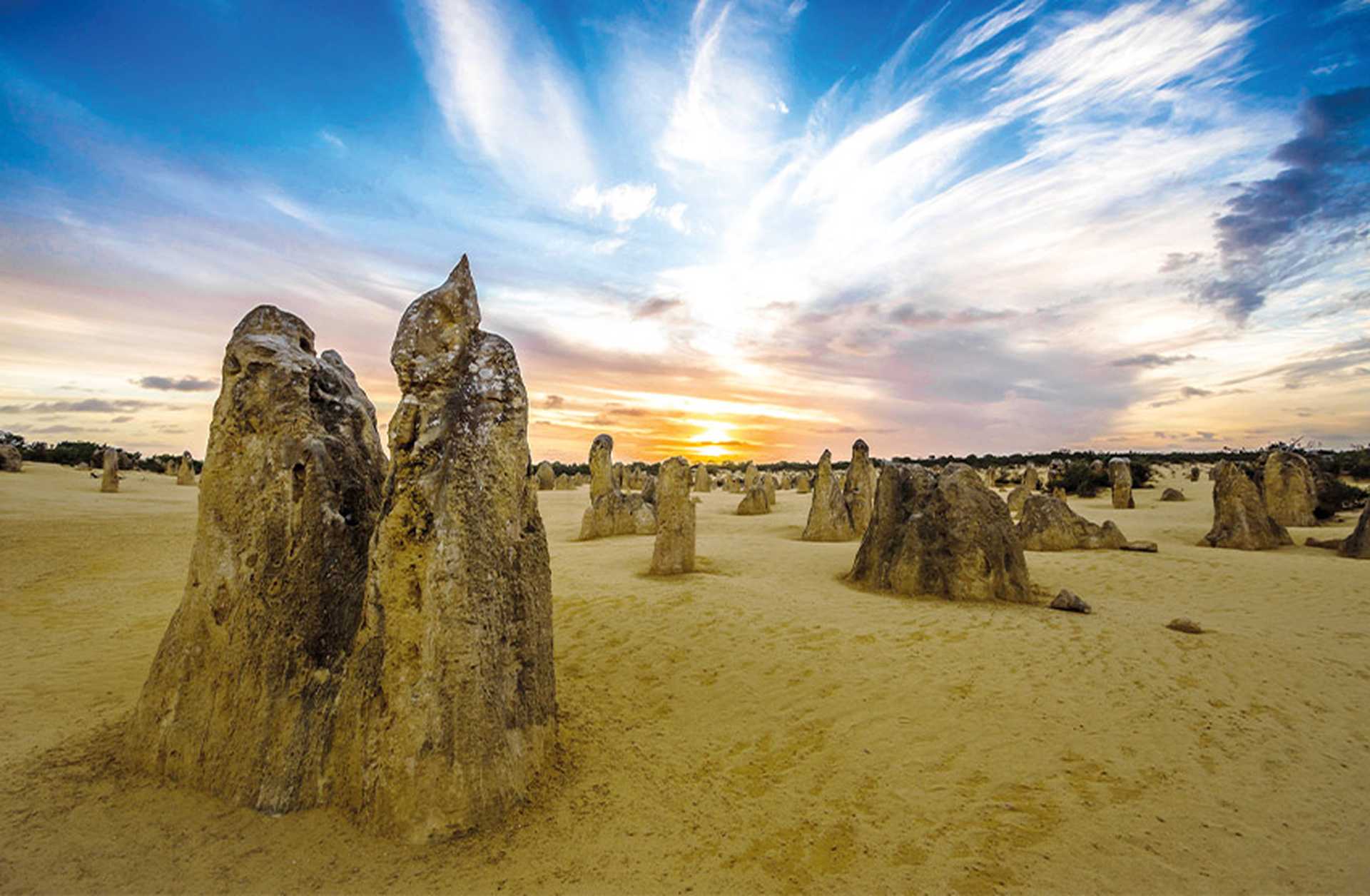 The Pinnacles rock formations in Western Australia