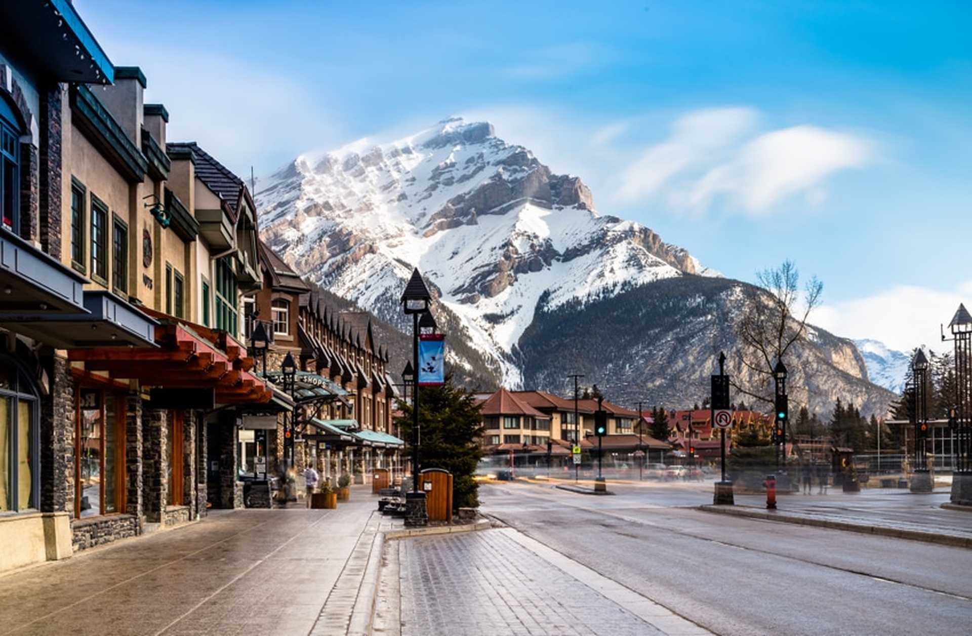 Banff town in the Canadian Rockies
