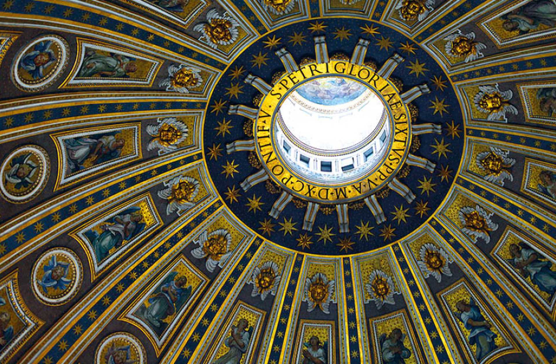 The dome of the Sistine Chapel in Vatican City, Rome