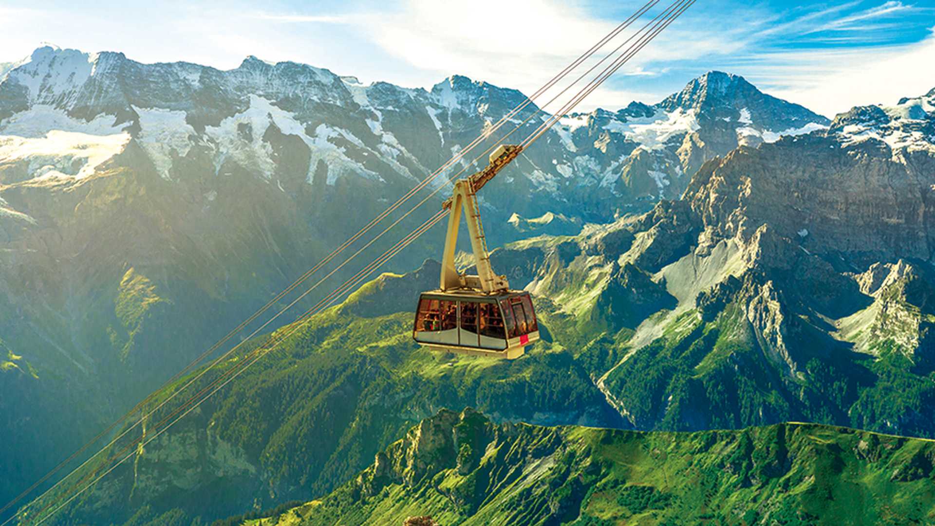 The cable car to Mount Schilthorn