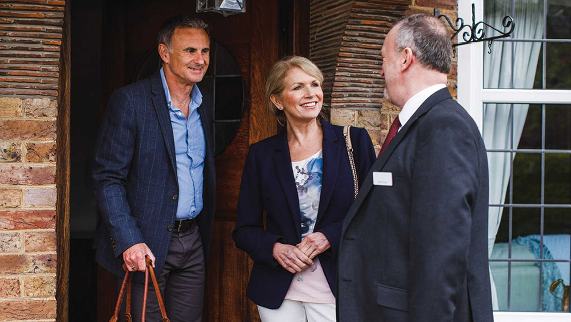 Driver meets customers at their front door