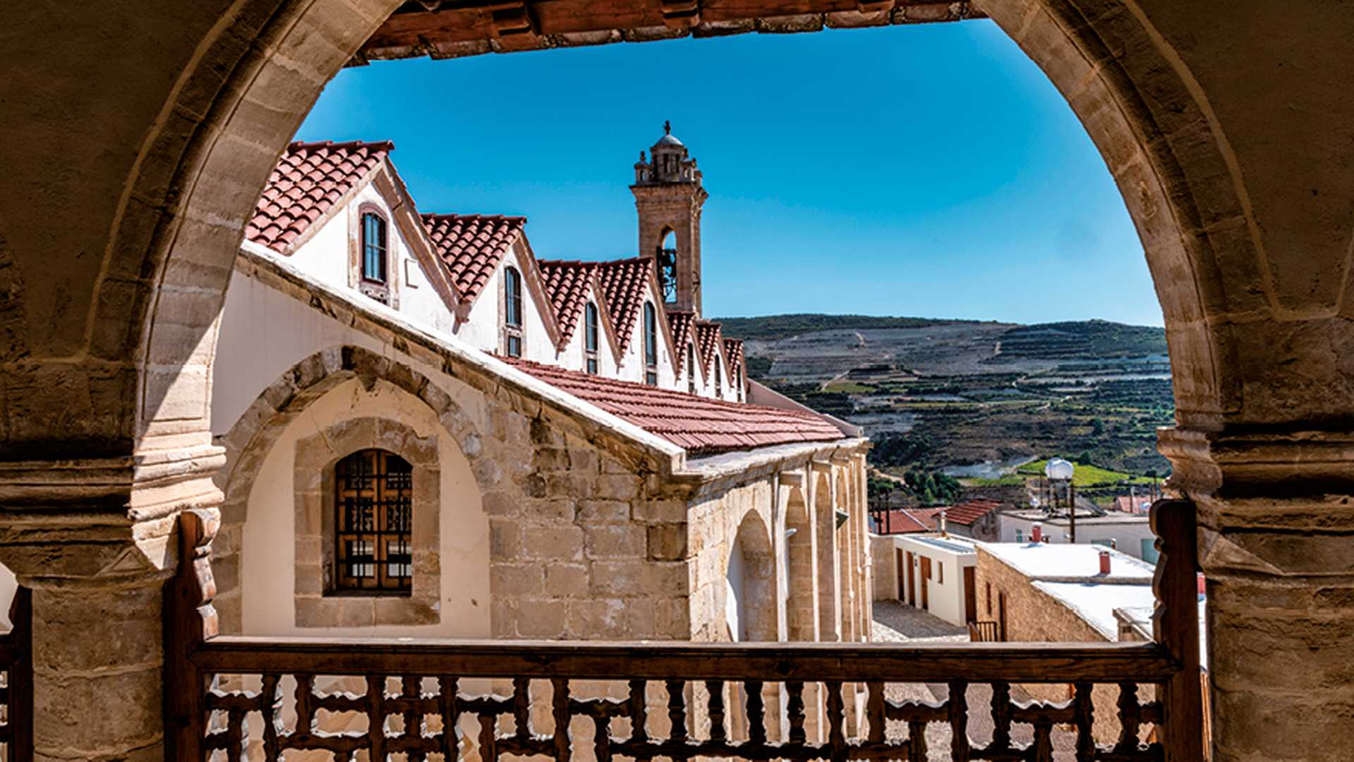 The Monastery of Timios and Zoopoi Stavros, Omodos, Cyprus.