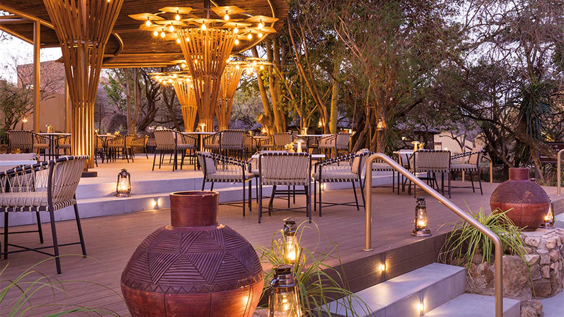 Unwind on the terrace, Mabula Game Lodge