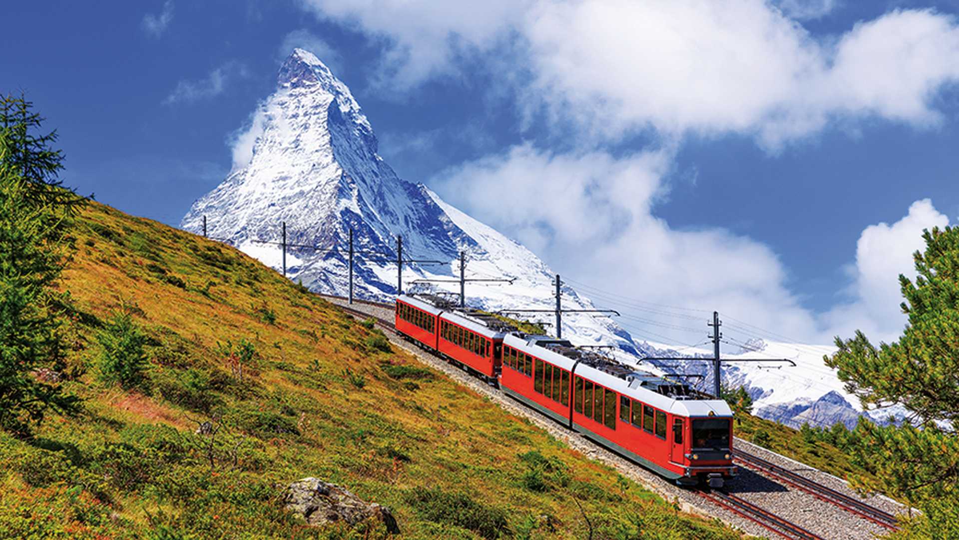 Matterhorn and swiss alps in Zermatt