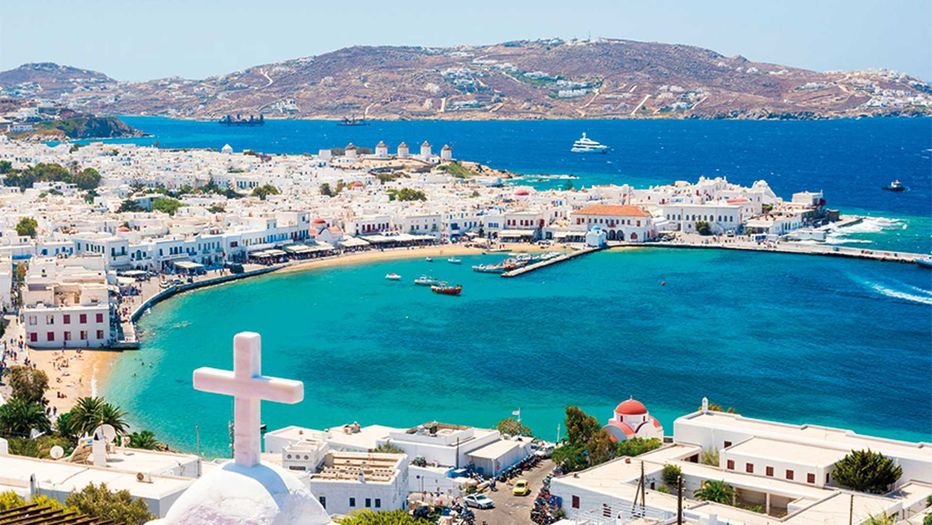 View on Mykonos island, Cyclades, Greece