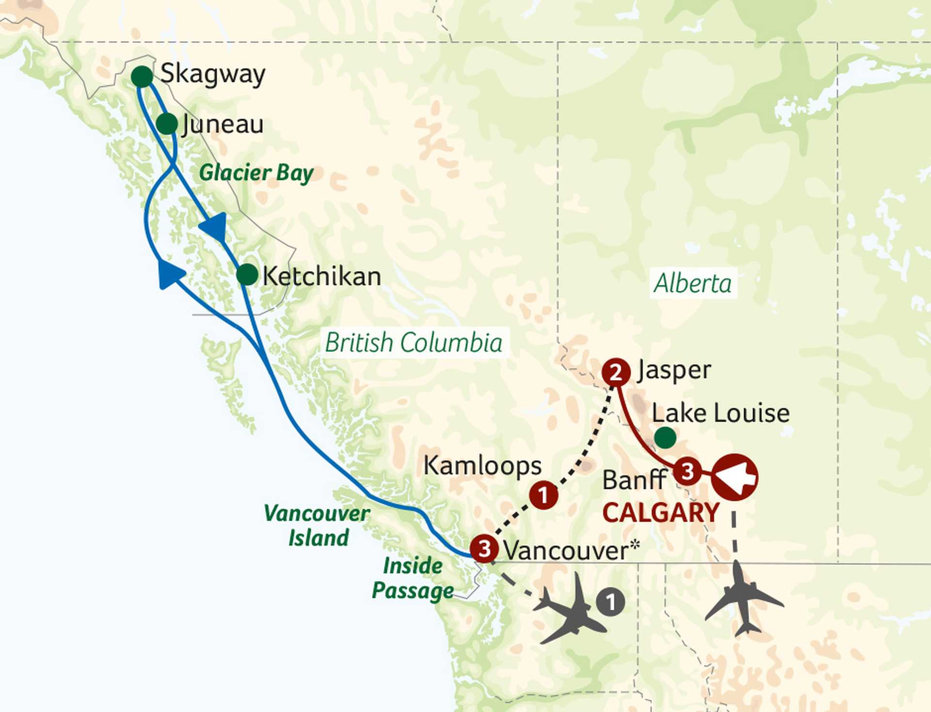 Deluxe Alaskan Voyage and Rocky Mountaineer