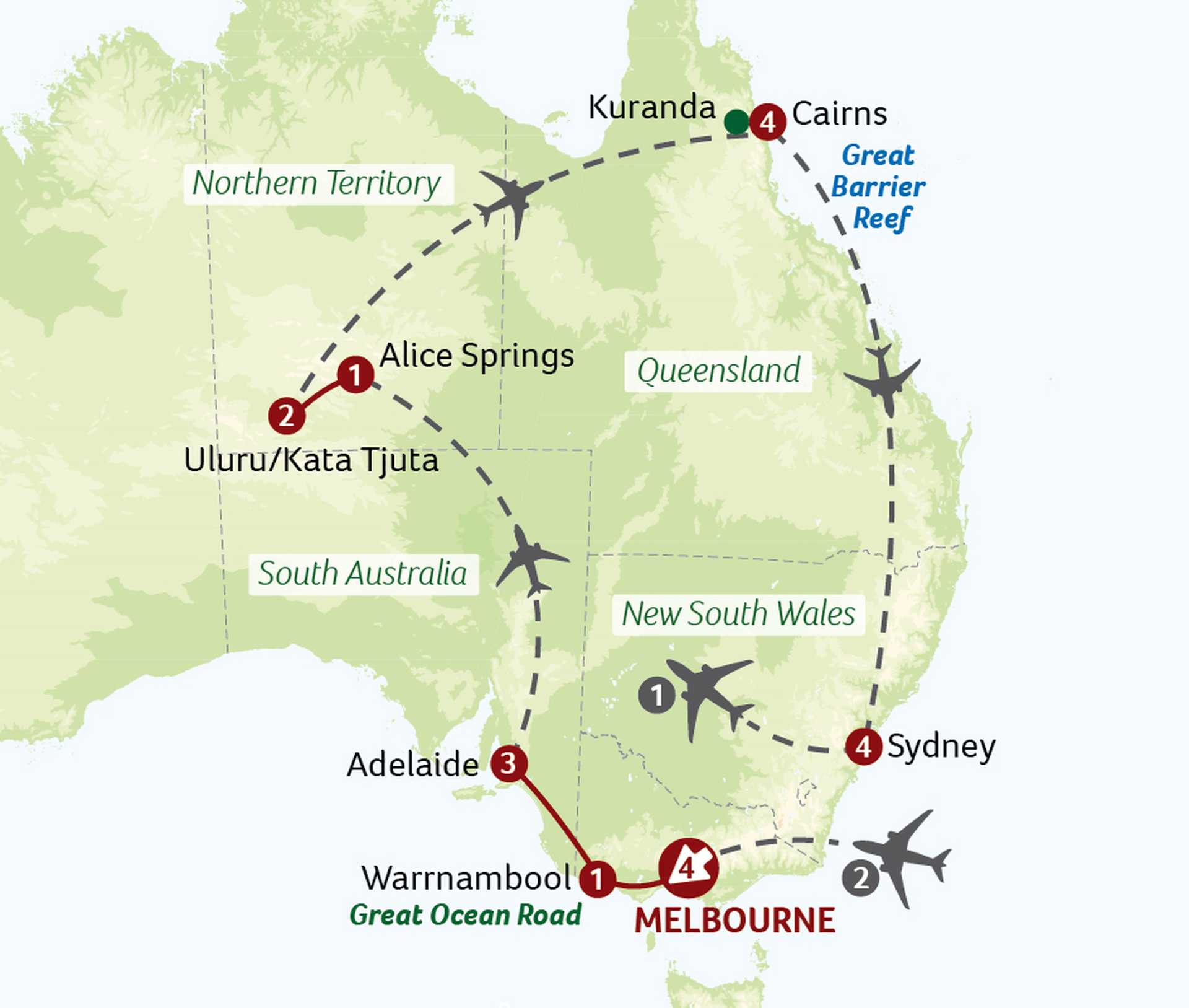 AUS 24-25 map Best of Australia