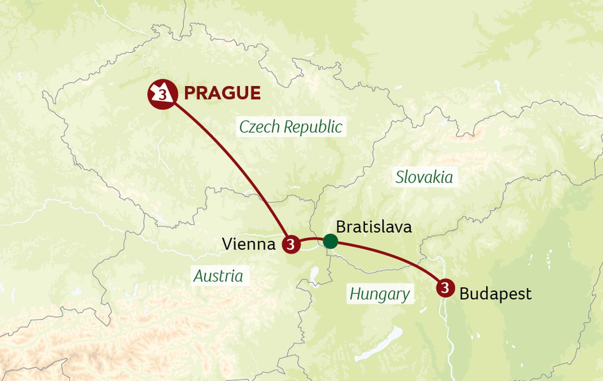 Vienna, Prague and Budapest