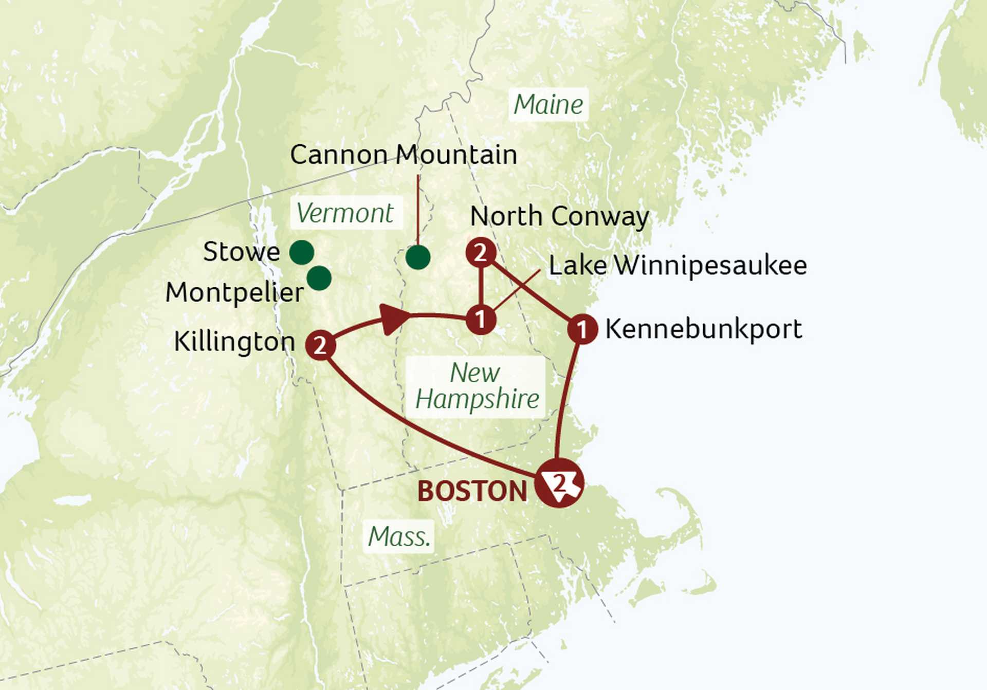 NEF map - Ten Days of New England in the Fall
