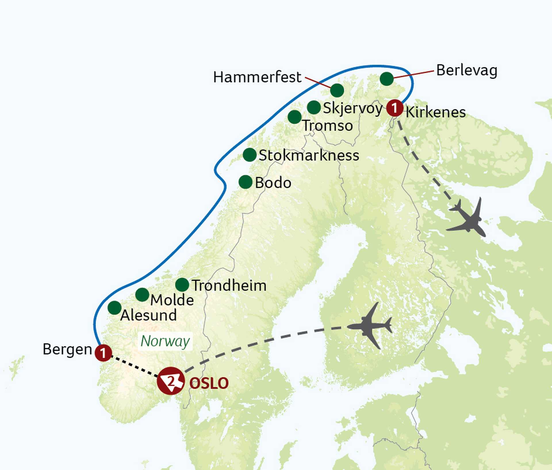 HNW - Norway winter wonderland by rail and sea