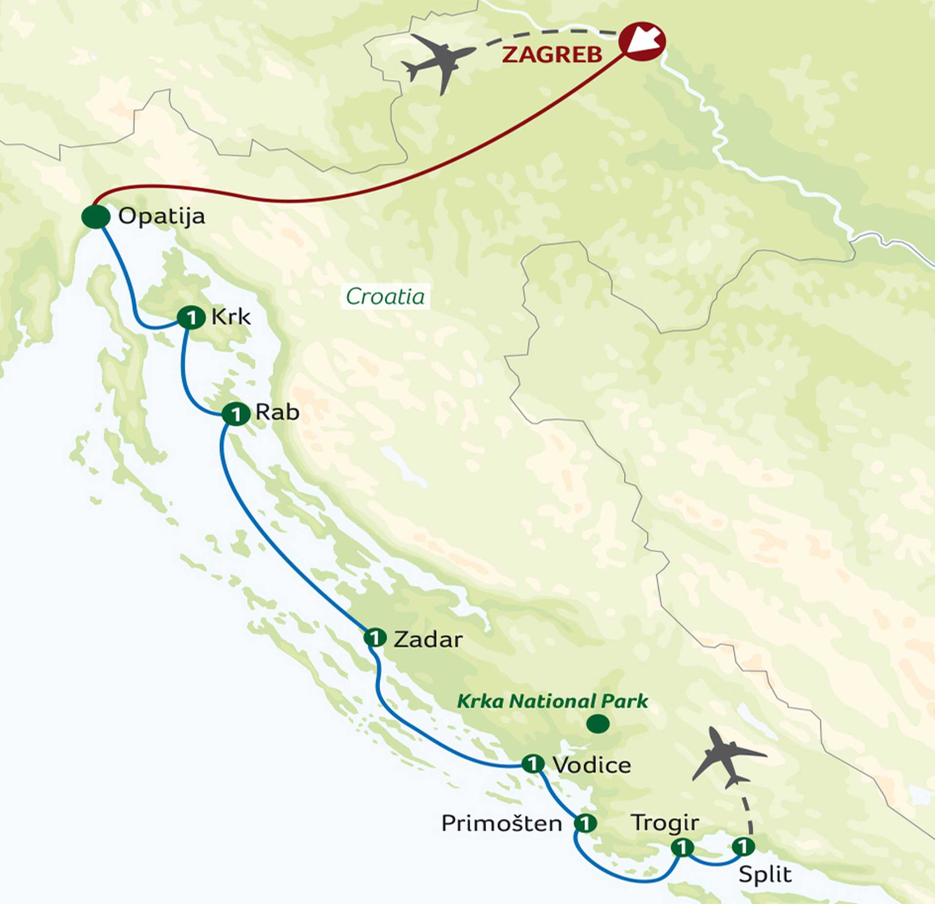 CG1 map Croatian Island Discovery