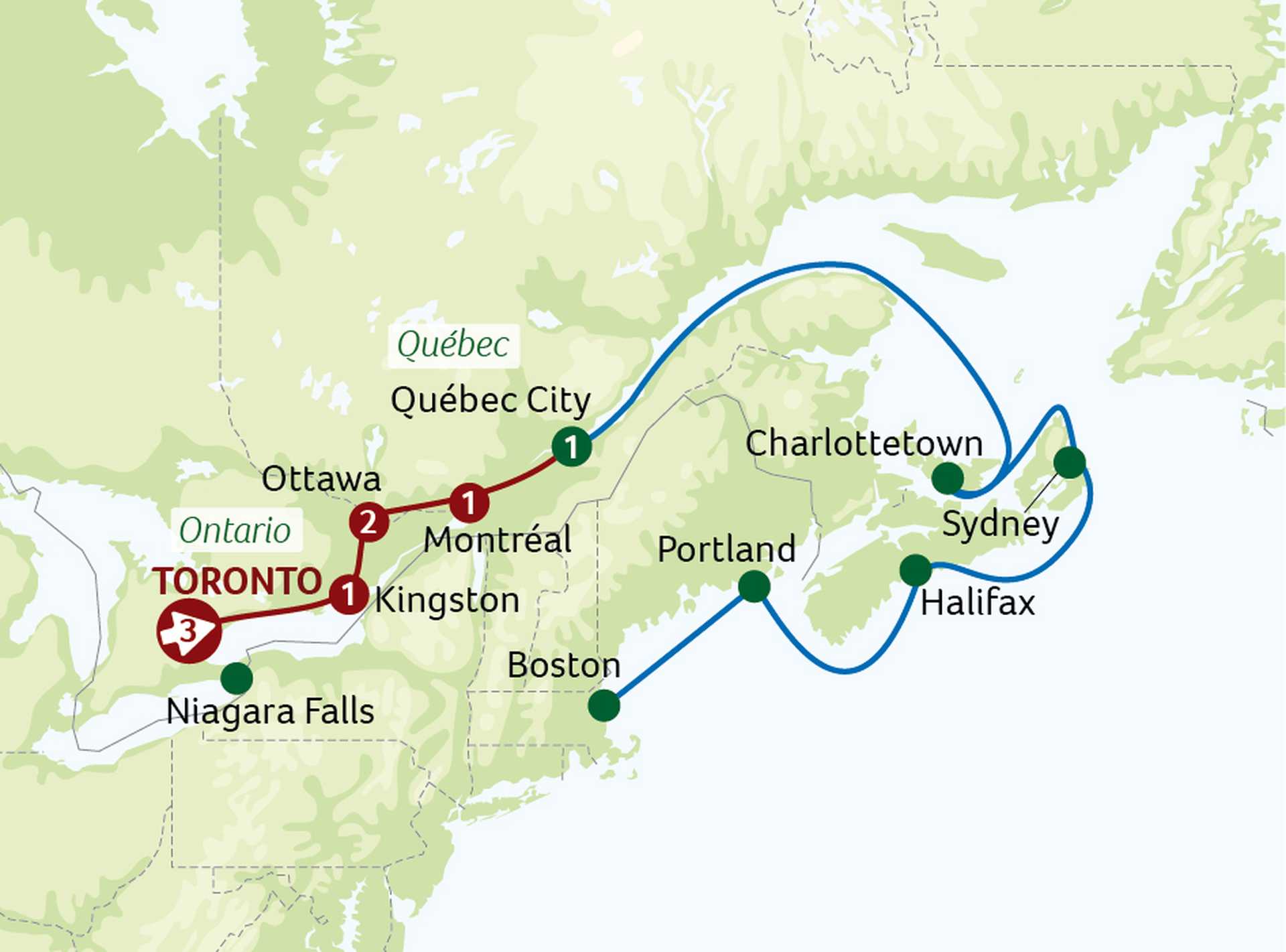 Treasures of Eastern Canada Cruise and Tour