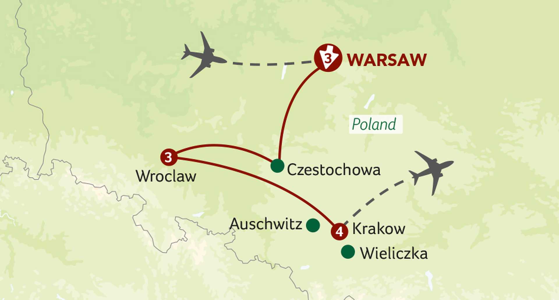 Polish Highlights - Warsaw, Krakow and Wroclaw