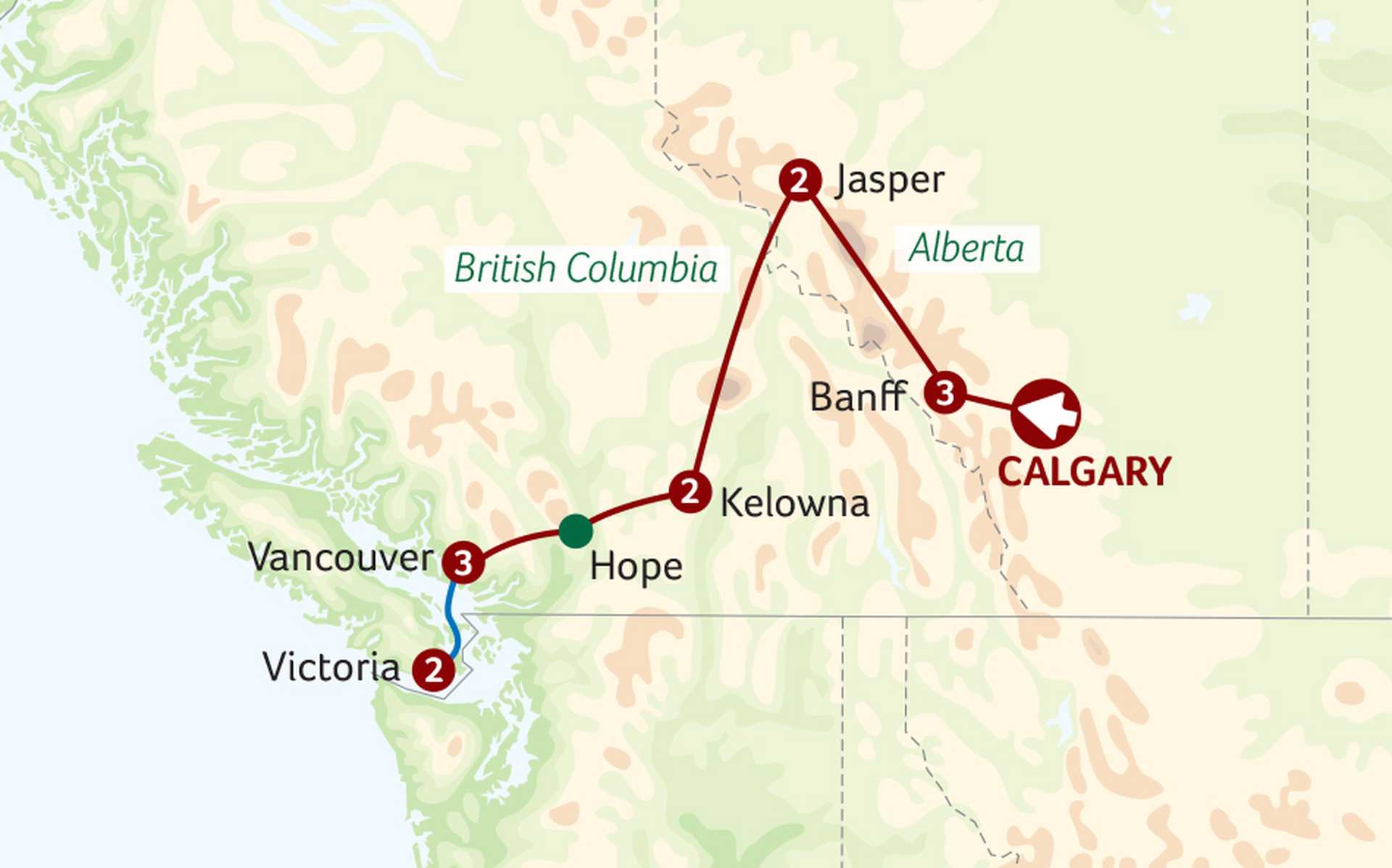 Canadian Rockies and Vancouver
