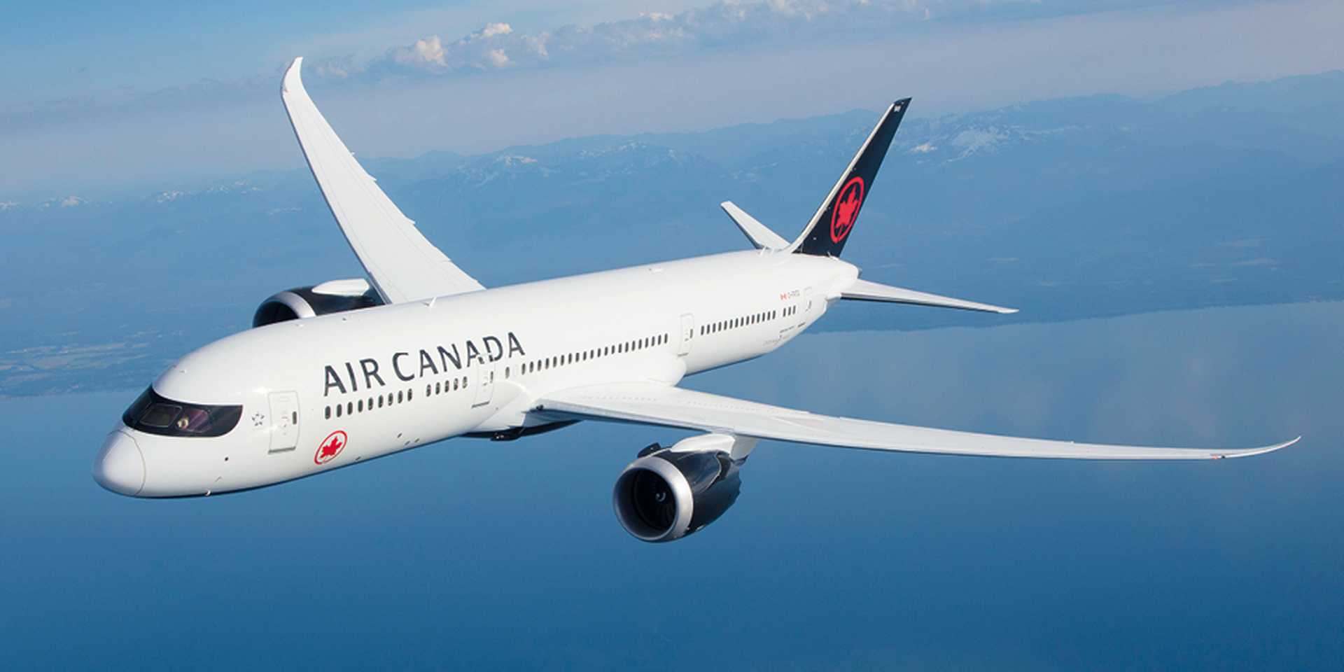Air Canada plane in flight