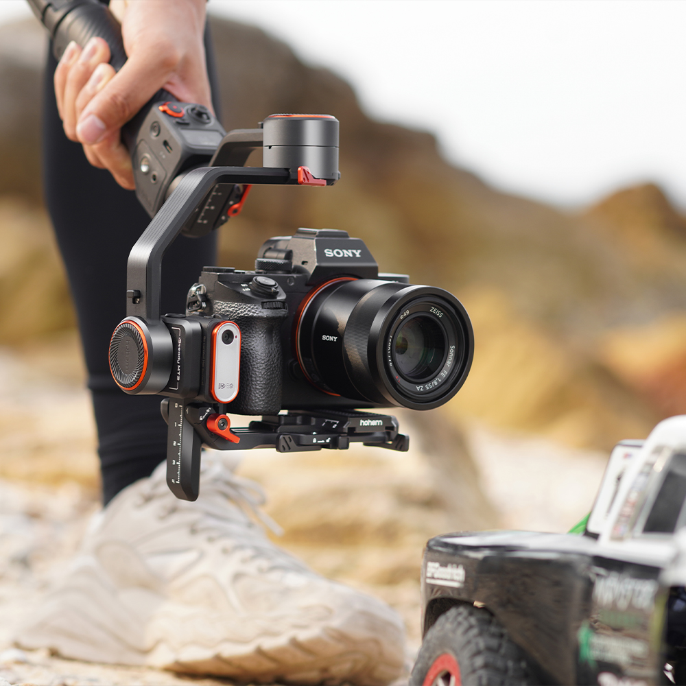 Hohem iSteady MT2 Gimbal mit Aufhelllicht mit AI Vision Sensor in Aktion