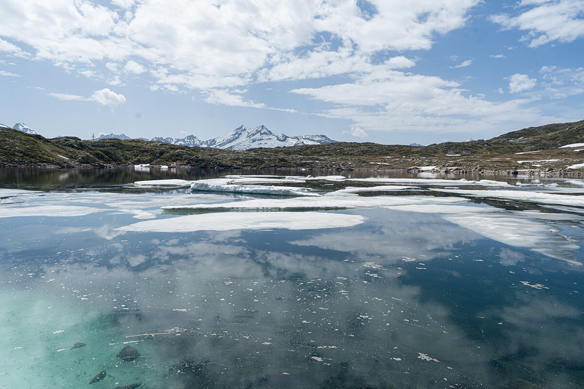 Gletschersee in den Alpen