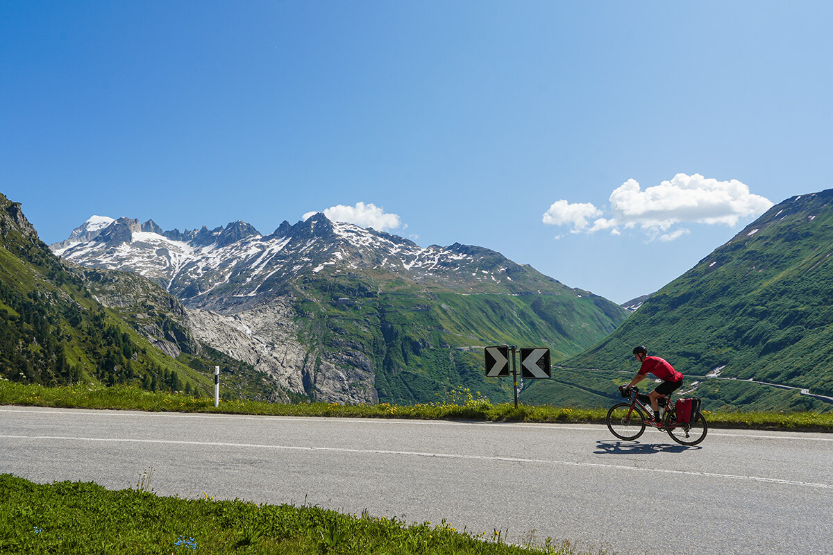 Fahrrad in den Alpen