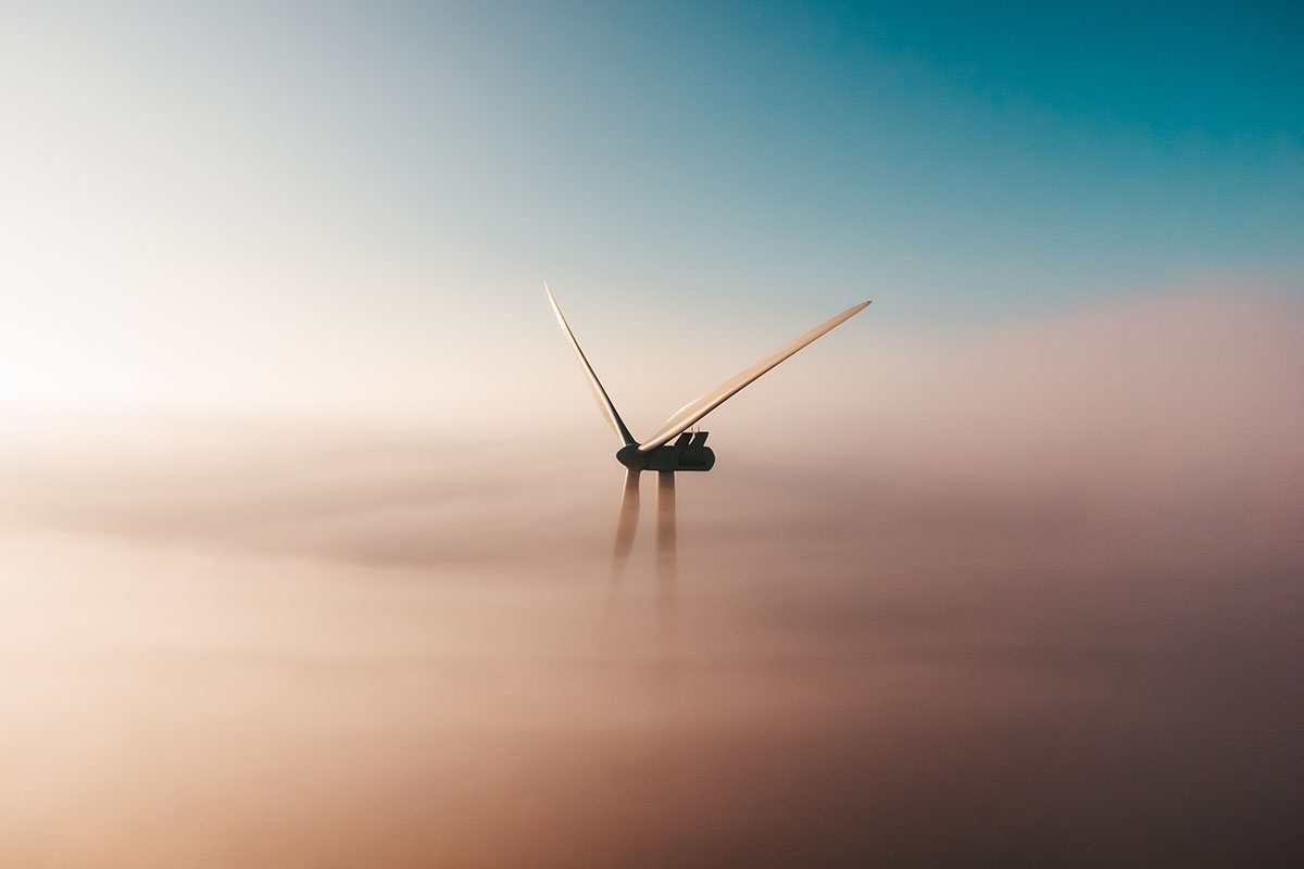 Langzeitbelichtung Windkraft