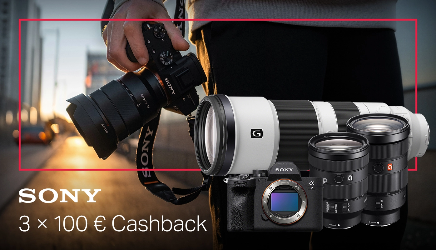 Welcome to Alpha: 3x 100 € Cashback aus Objektive und Zubehör