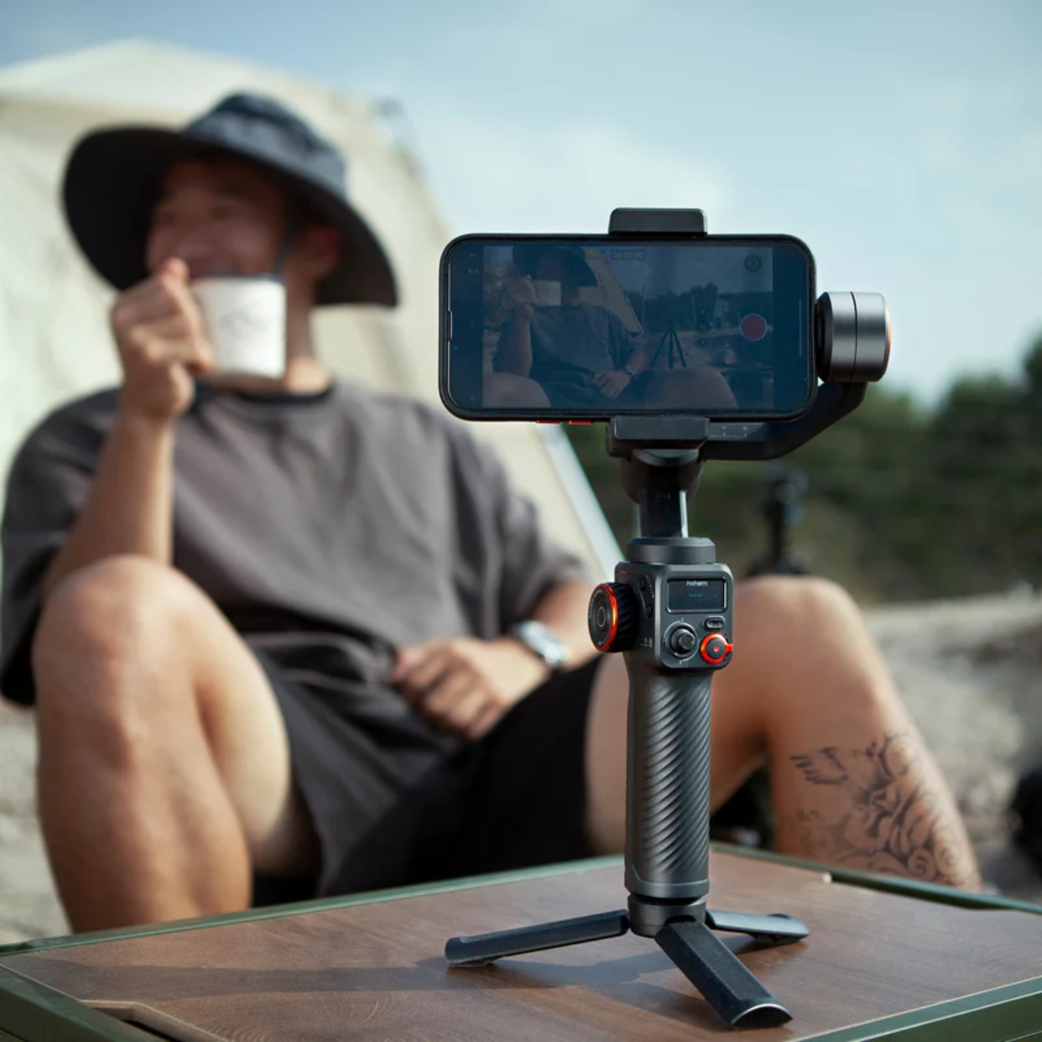 Der Hohem iSteady M6 Smartphone Gimbal in Aktion