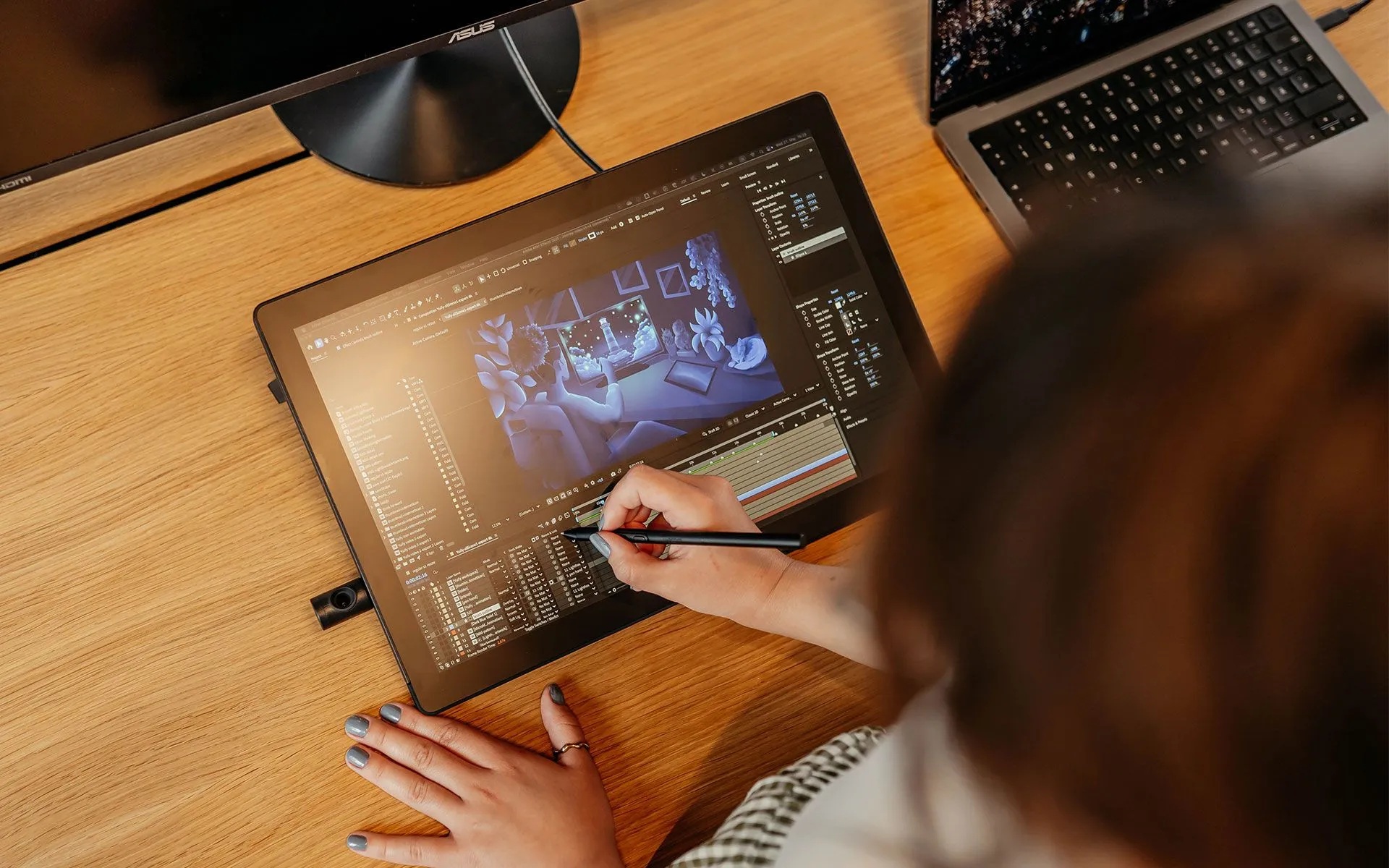 Das Wacom Cintiq 16 eignet sich perfekt für kleine Arbeitsplätze.