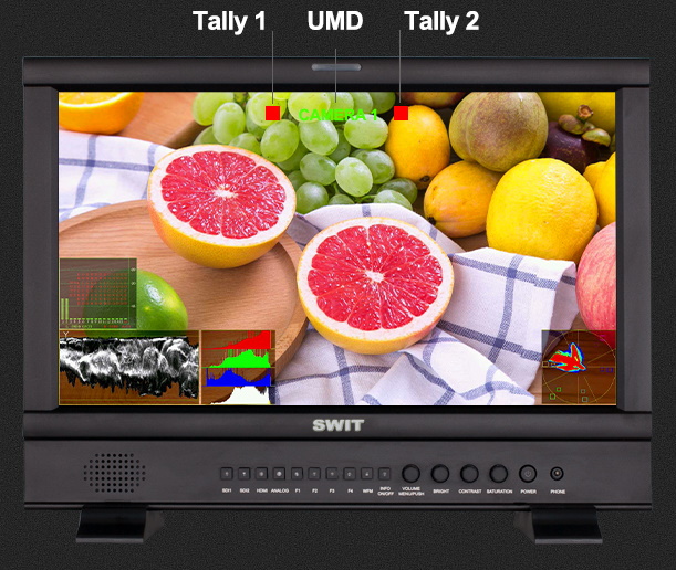 UMD- und Text-Tally-Anzeige