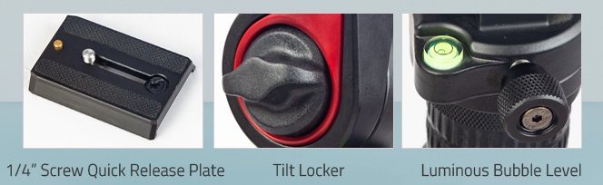 Fluidkopf mit 5 kg Tragkraft